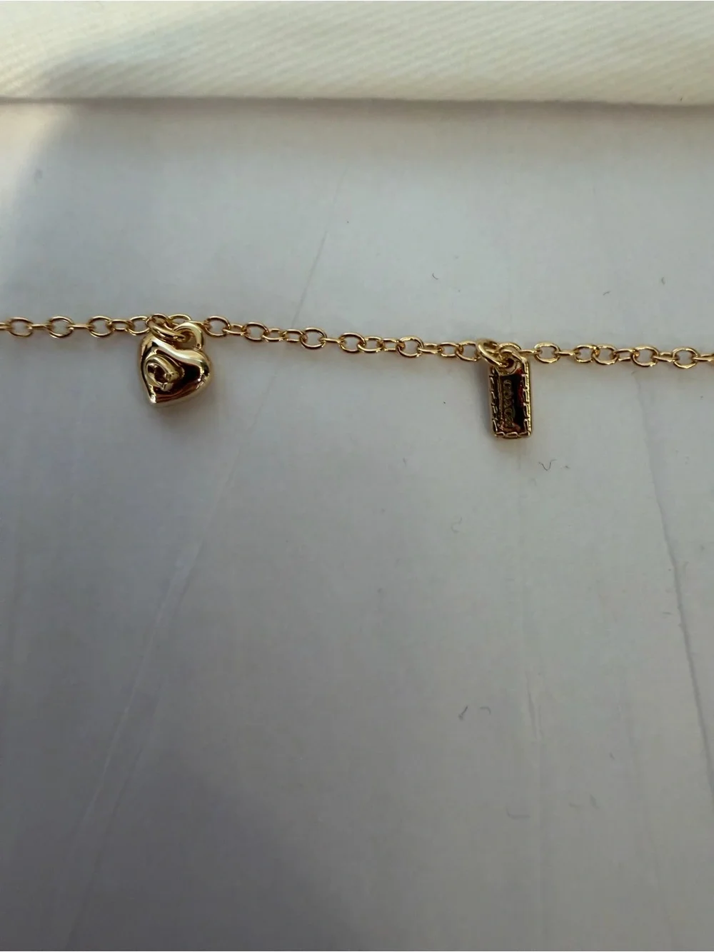 Coach Gold Tone Charm Bracelet NWT